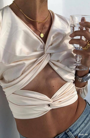 Sahara Desert Tie Back Top | Champagne