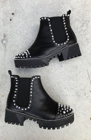 Jack Silver Studded Bike Boot