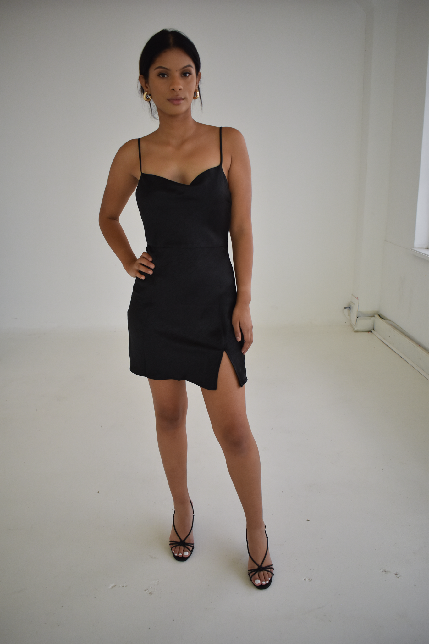 Nikita Mini Slip Dress  Black – THE MONDAY SHIFT