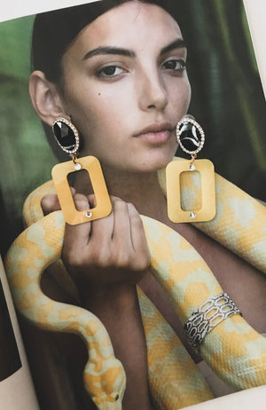 Marble Snake Earrings